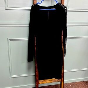 Studded Ruched Sheath Dress